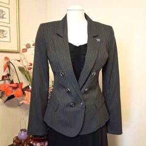 NWT DEPT Women's High Quality Gray Soft Fabric Gray Blazer Jacket Size S 4